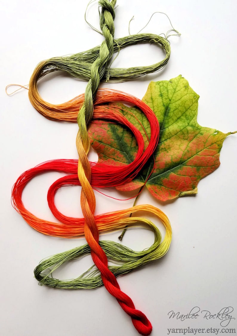 Size 80 Sugar Maple hand dyed thread tatting crochet cotton 6 cord cordonnet