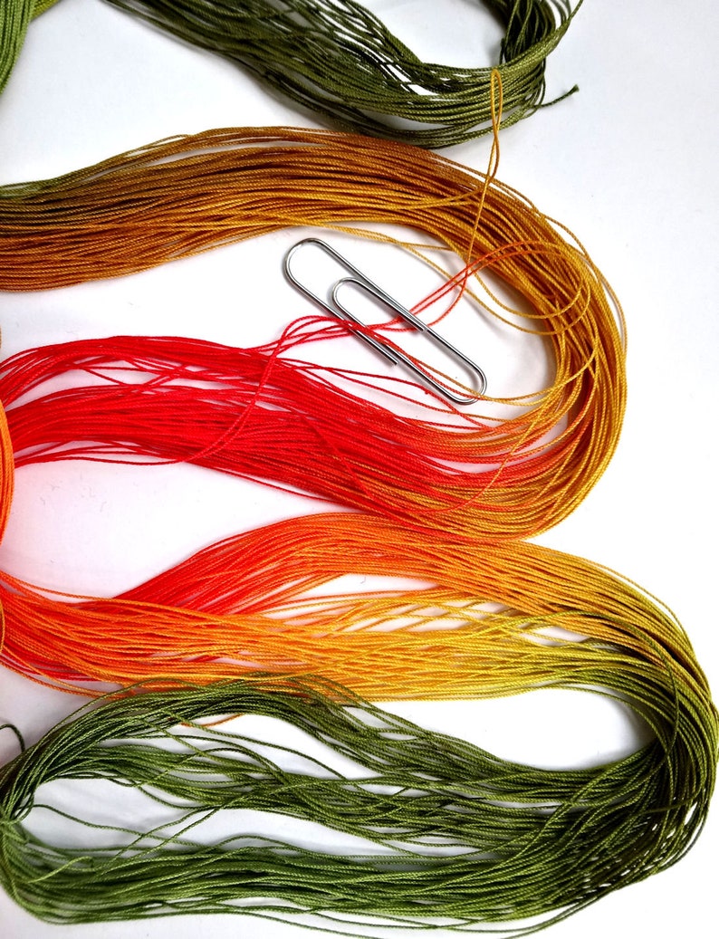 Size 80 Sugar Maple hand dyed thread tatting crochet cotton 6 cord cordonnet