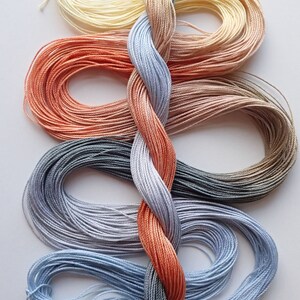 Size 20 Sonoran Stones hand dyed thread 6 cord cordonnet tatting crochet cotton image 3