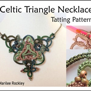 Tatting Pattern Celtic Triangle Necklace PDF Instant Download