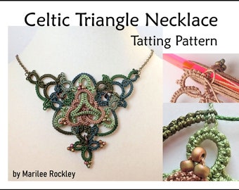 Tatting Pattern Celtic Triangle Necklace PDF Instant Download