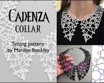 Tatting Pattern "Cadenza" collar PDF Instant Download