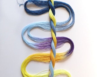 Size 80 "Pansy" hand dyed thread tatting crochet cotton 6 cord cordonnet