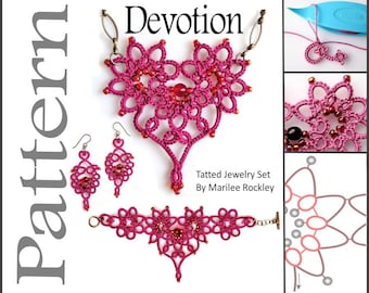 Tatting Pattern Jewelry Set "Devotion" PDF Instant Download