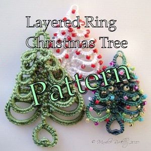 Tatting Pattern "Layered Ring Christmas Tree" PDF Instant Download