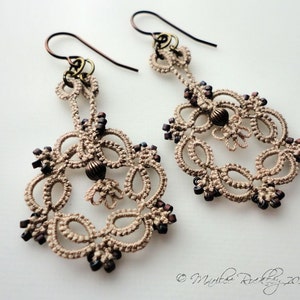 Tatting Pattern Kinetic Earrings PDF Instant Download image 7