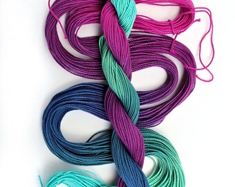 Size 5 "Stardate" hand dyed tatting thread 6 cord cordonnet crochet cotton