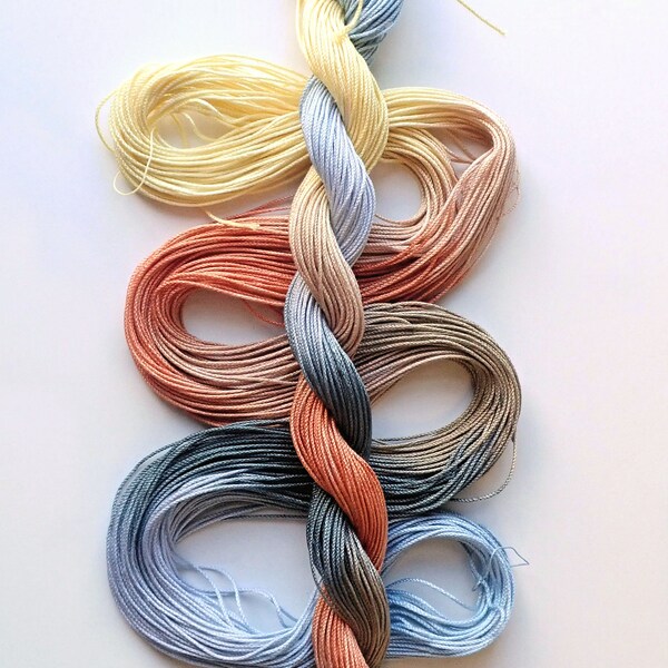 Size 10 "Sonoran Stones" hand dyed tatting thread 6 cord cordonnet crochet cotton