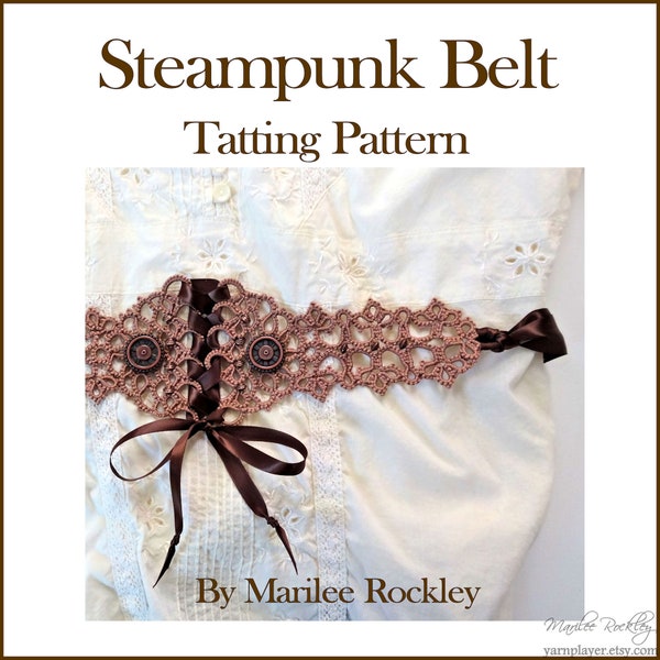 Tatting Pattern "Steampunk Belt" PDF Instant Download