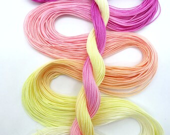 Size 20 "Peace" hand dyed thread 6 cord cordonnet tatting crochet cotton