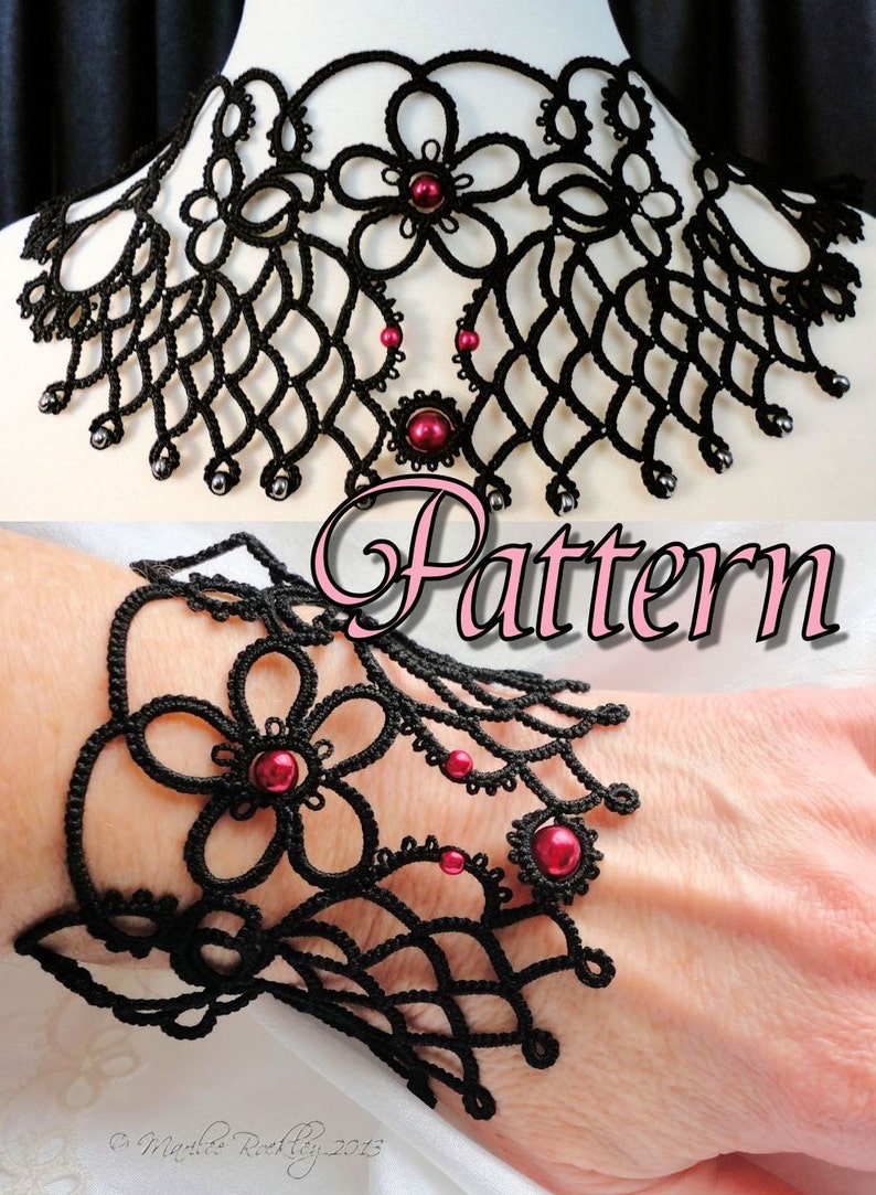 Tatting Pattern Necklace and Bracelet Fairest PDF Instant Download image 1