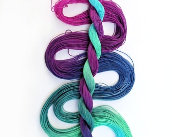 Size 20 "Stardate" hand dyed thread 6 cord cordonnet tatting crochet cotton
