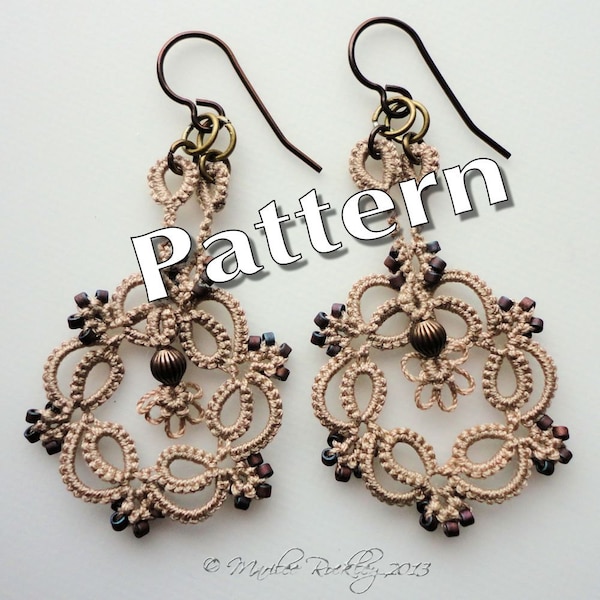 Tatting Pattern "Kinetic Earrings" PDF Instant Download