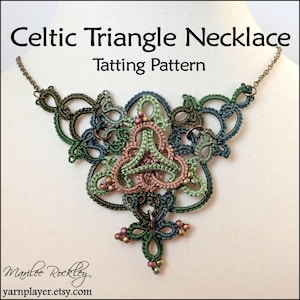 Tatting Pattern Celtic Triangle Necklace PDF Instant Download