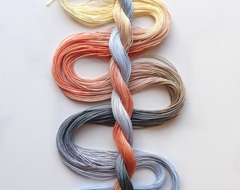 Size 20 "Sonoran Stones" hand dyed thread 6 cord cordonnet tatting crochet cotton