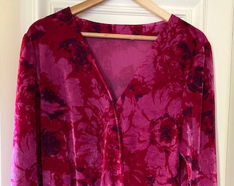 Vintage pink velvet dress