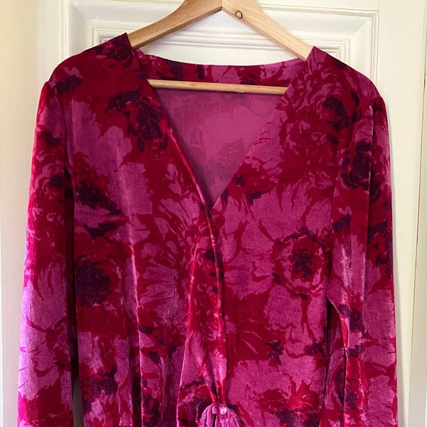 Vintage pink velvet dress