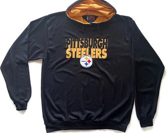 90er Jahre Pittsburgh Steelers Oversize Hoodie, Vintage NFL Sweatshirt, Größe L