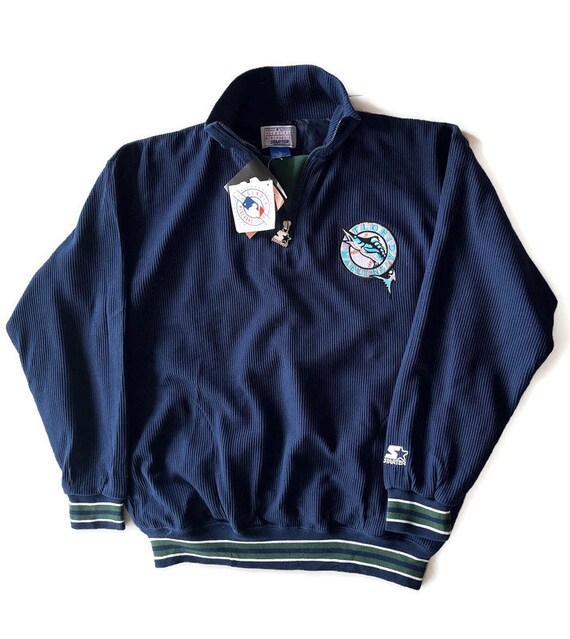 Vintage 90s Florida Marlins Starter Zip Jacket L Made Korea