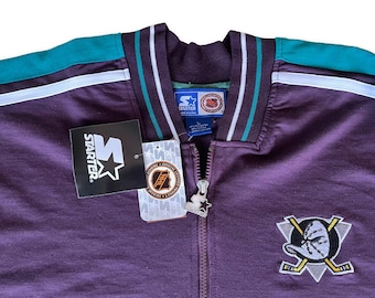 6-320☆スターター☆NHLマイティダックス☆ナイロンジャケット☆刺繍ロゴ☆L 6-320☆スターター☆NHLマイティダックス☆ナイロンジャケット