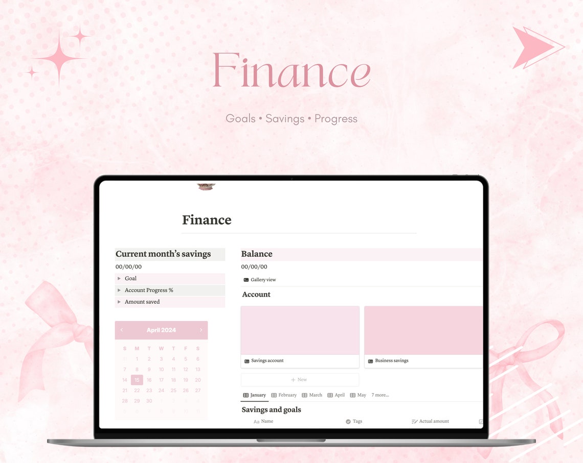 Pink Dashboard Template for Notion | All in One Life Planner, Student ...