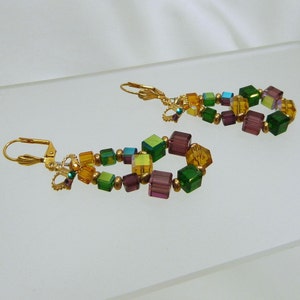 mardi gras hoop earrings