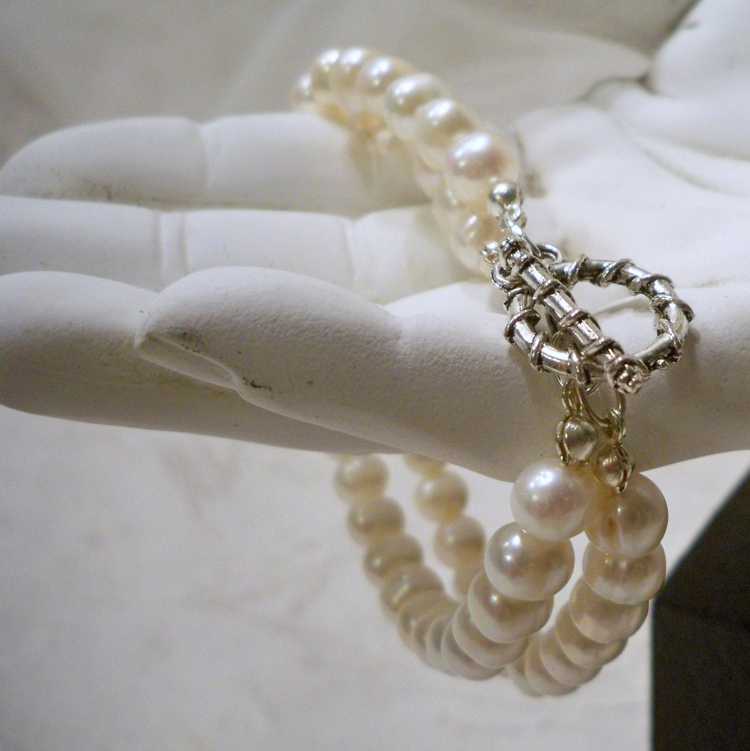 Anytime Double Strand Genuine Freshwater Pearl Bracelet | Etsy