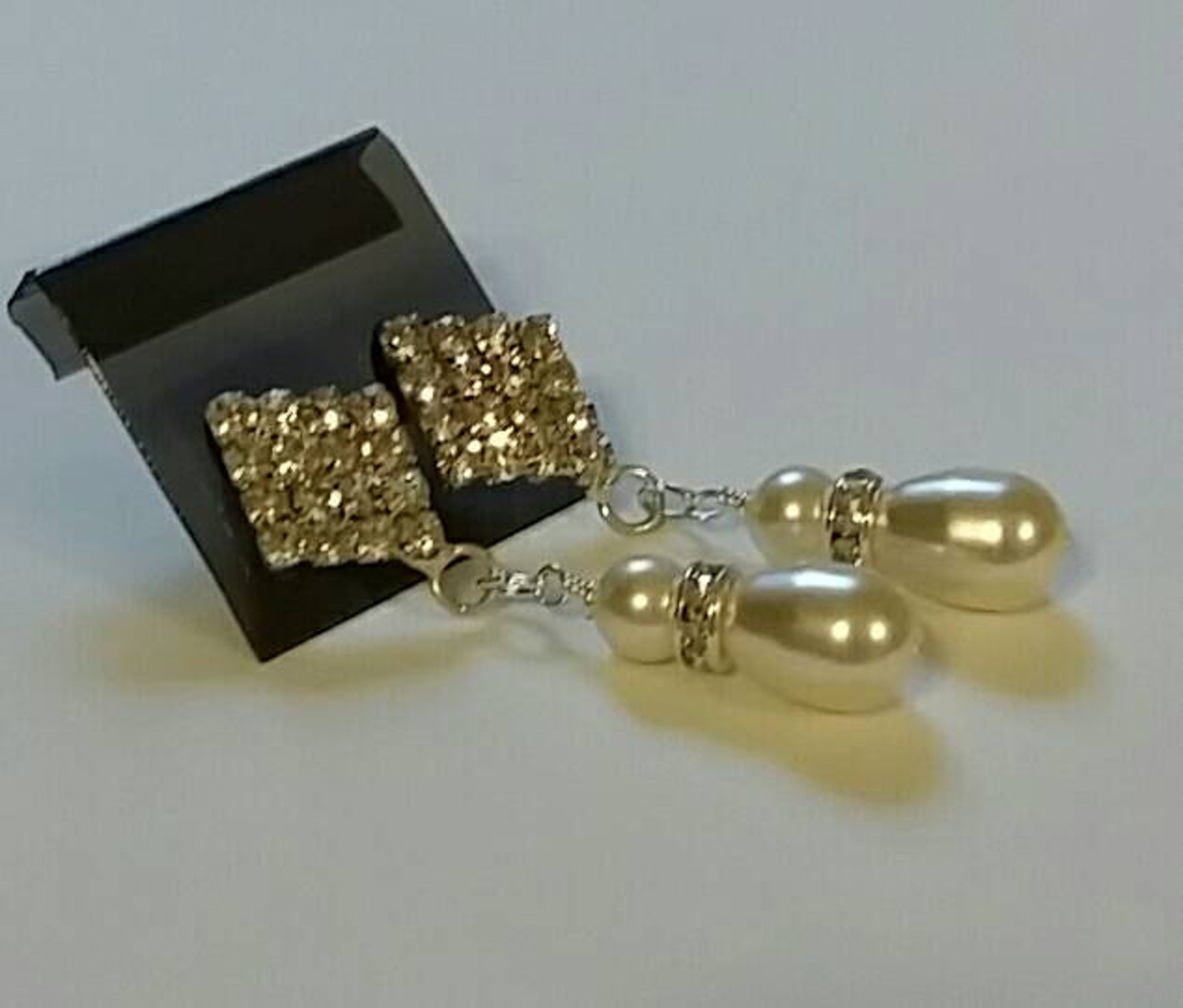 Swarovski Cream Teardrop Pearls on Rhinestone Posts - Etsy