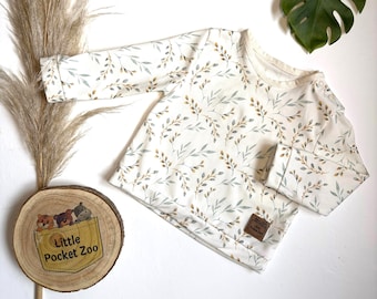 Longsleeve "Willow Branch" - babyshirt met lange mouwen, kindershirt met lange mouwen, jersey shirt, maat babyshirt. 50 - 104