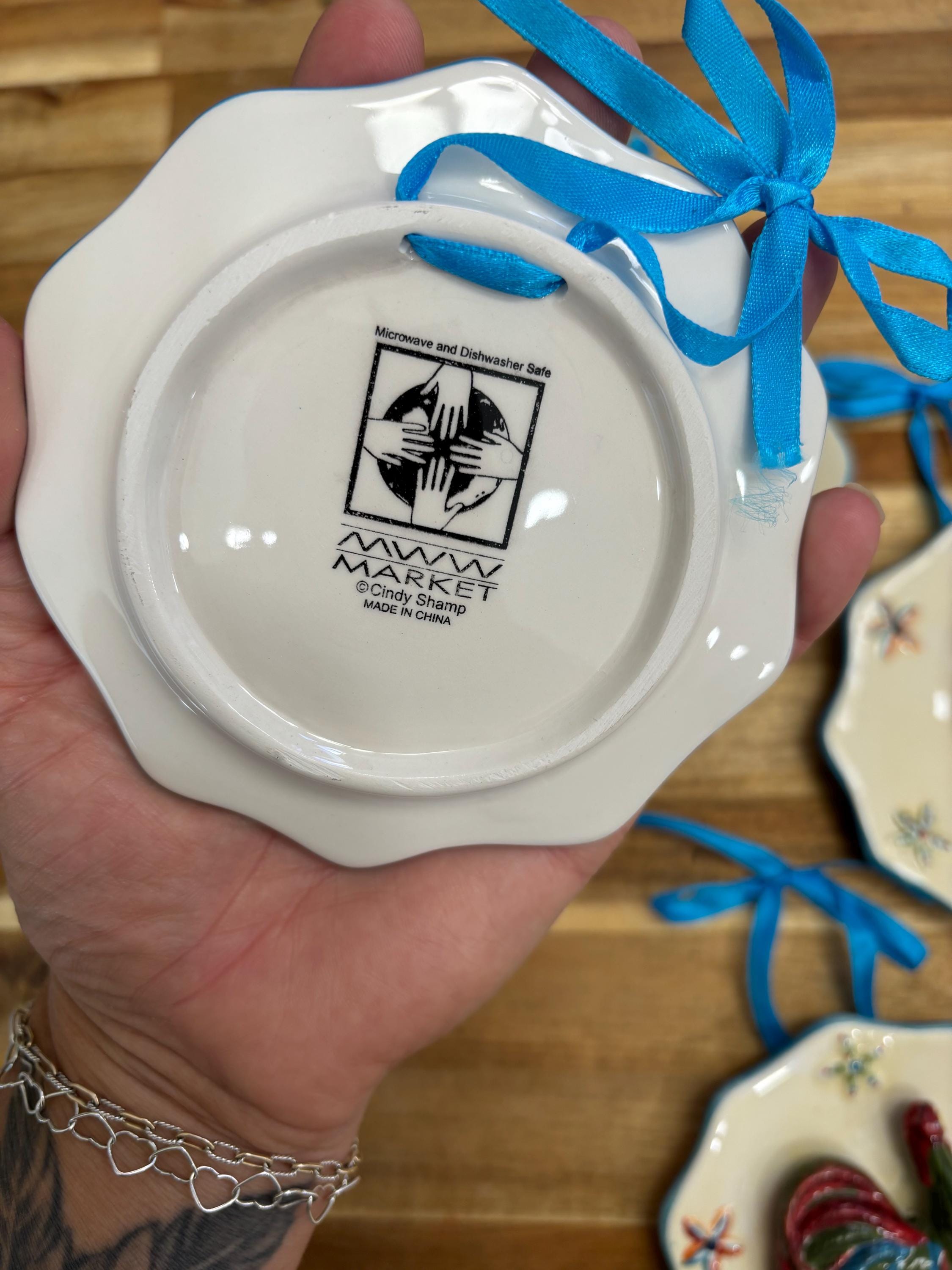 4 Piece Set of Vintage MWW Market Cindy Shamp Roosters Plates - Etsy