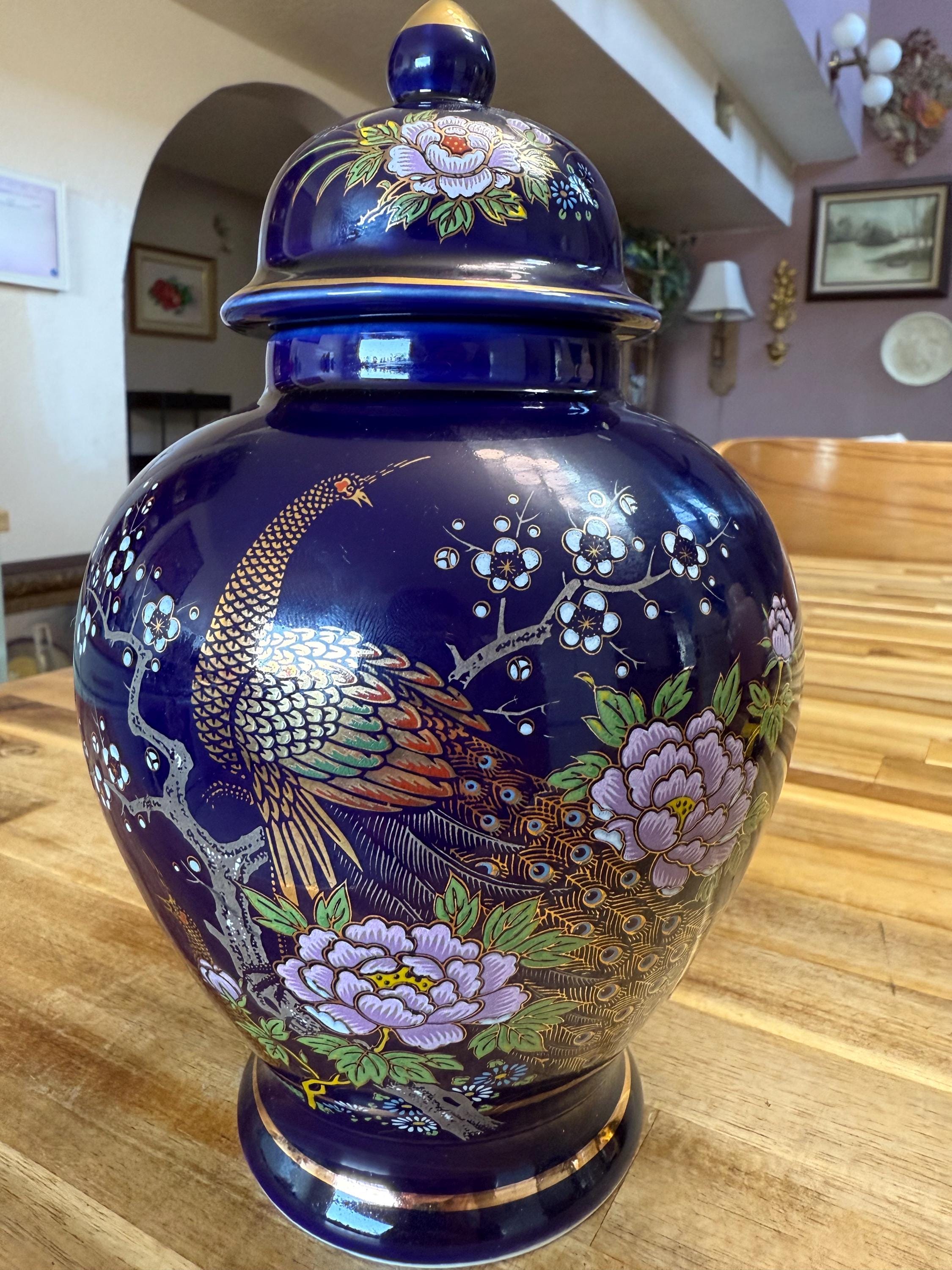 r1089r124 西ドイツヴィンテージ ブルーグレーズ ジャグベース Japanese Cobalt Blue Ginger Jar - Etsy