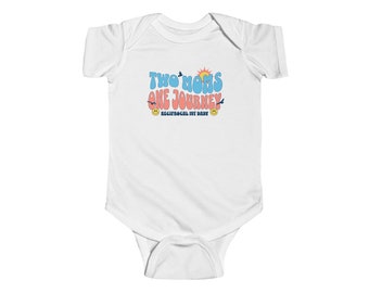 Two Moms One Journey Infant Fine Jersey Bodysuit Celebrating Love and Diversity - Double the Moms, Double the Love! LGBTQ+ Pride Onesie IVF