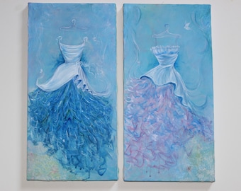 Tulle Dresses Diptych Painting