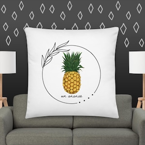 Un Ananas Pineapple Double Sided Throw Pillow