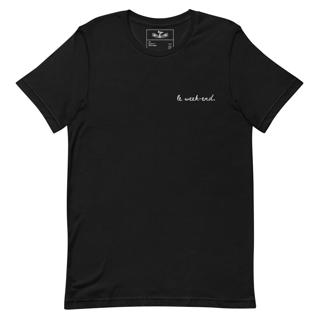 Le Weekend Unisex Embroidered T-shirt - Etsy