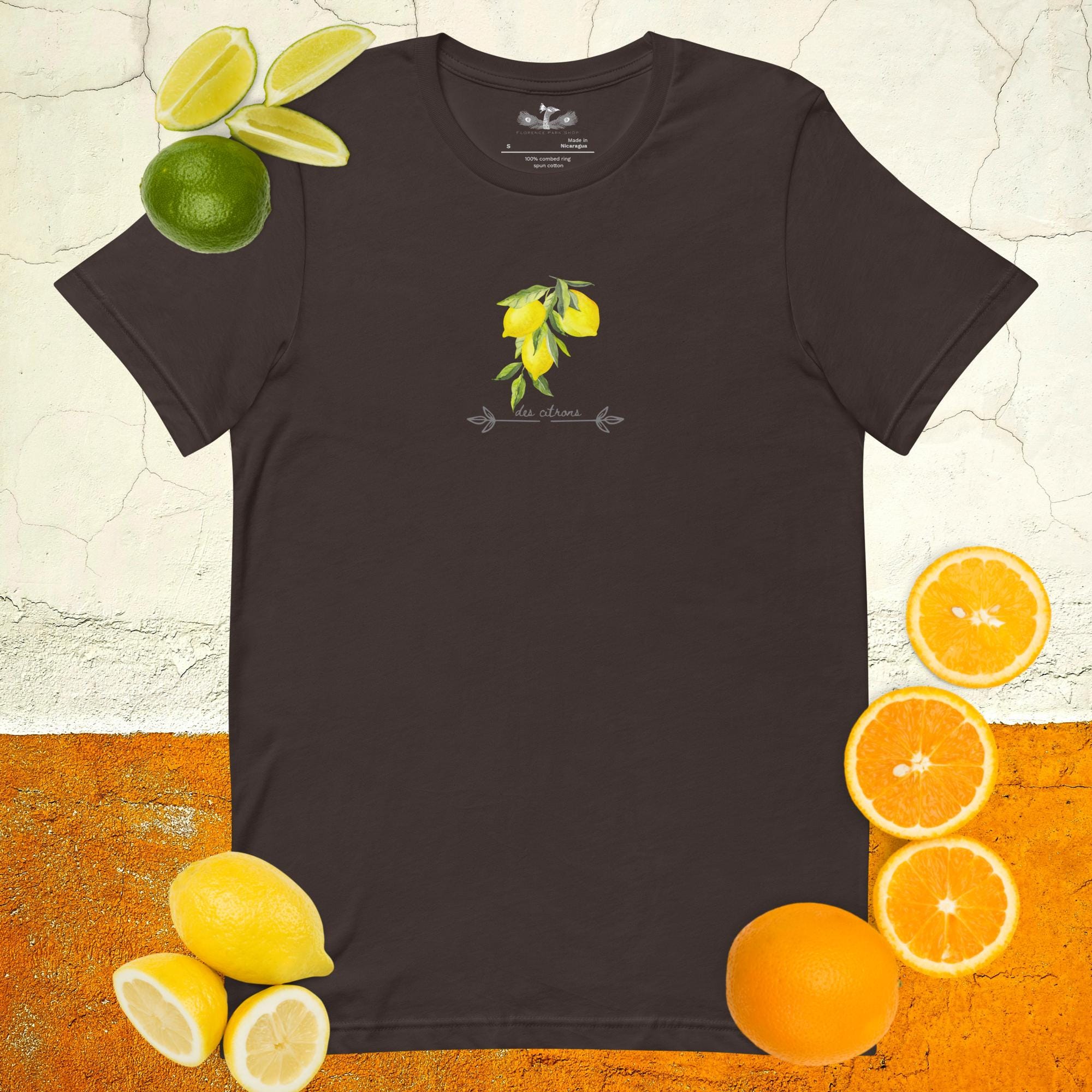 レモンシトロンボタニカルソフトユニセックスTシャツ - Etsy 日本