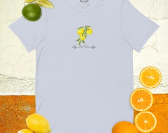 Lemon Citron Botanical Soft Unisex T-shirt - Etsy Lemon Citron Botanical Soft Unisex T-shirt - Etsy