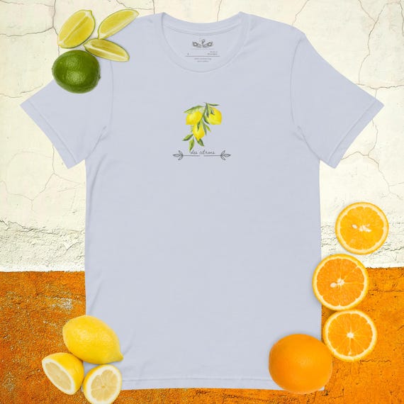 Lemon Citron Botanical Soft Unisex T-shirt - Etsy