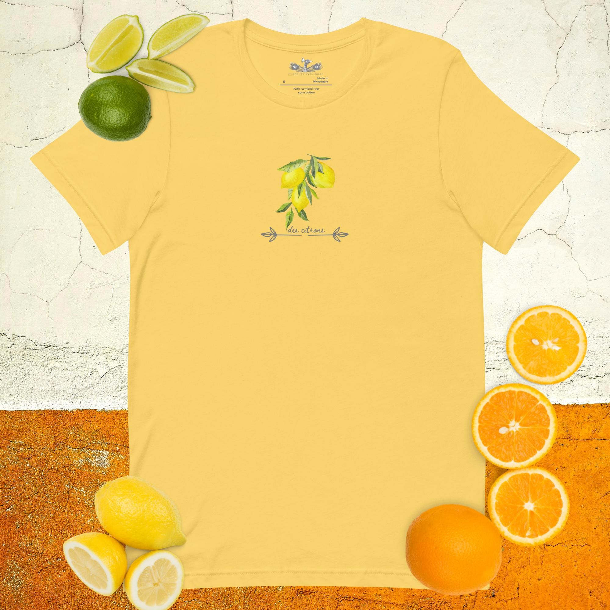 Lemon Citron Botanical Soft Unisex T-shirt - Etsy
