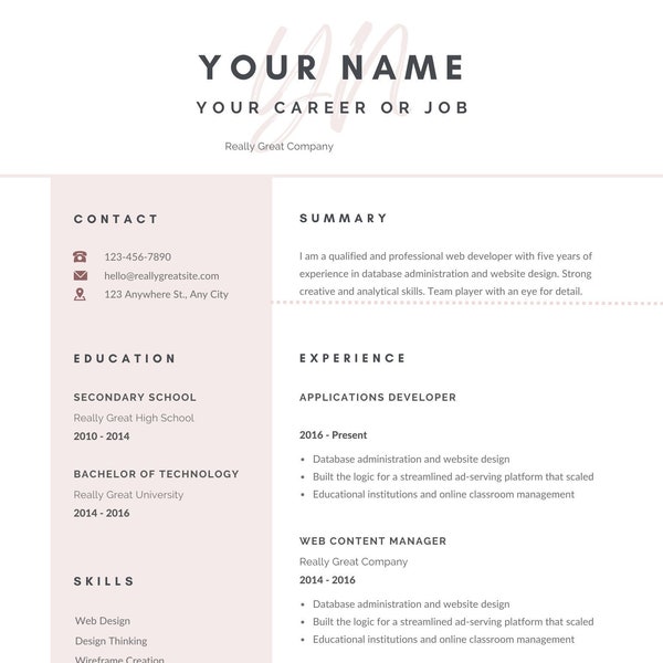 CV Builder Professional Resume Template Bundle for Google Docs and More Standout CV Format & Examples, elegant and minimalistic.