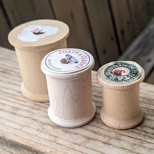8, 10, 15 Vintage Wooden Sewing Spools, choose your mix!