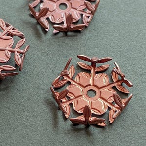 Vintage Large Copper Rhinestone Gem Wrap Setting, Jewelry Findings