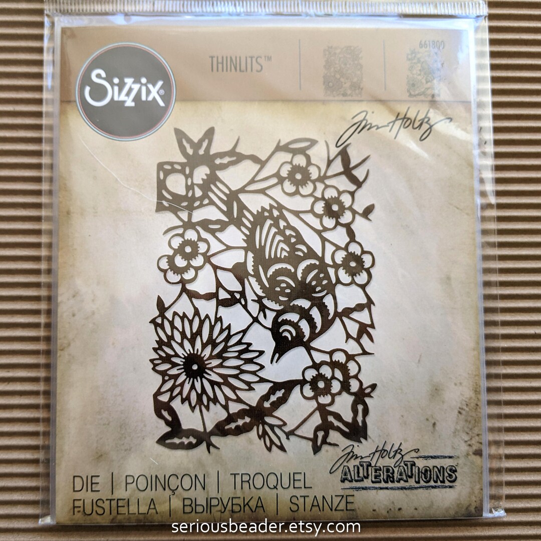 Tim Holtz Sizzix Thinlits PAPER-CUT BIRD Craft Die 661800 - Etsy