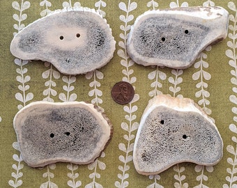 XL Antler Buttons, 3", 2 holes, Ginormous Large