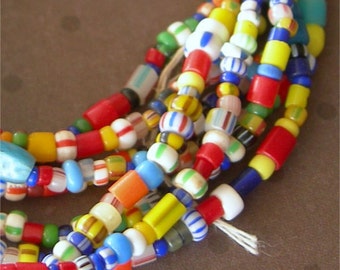 Vintage African Trade Beads AKA Christmas Beads tiny glass seed beads 33" strand size 11-0