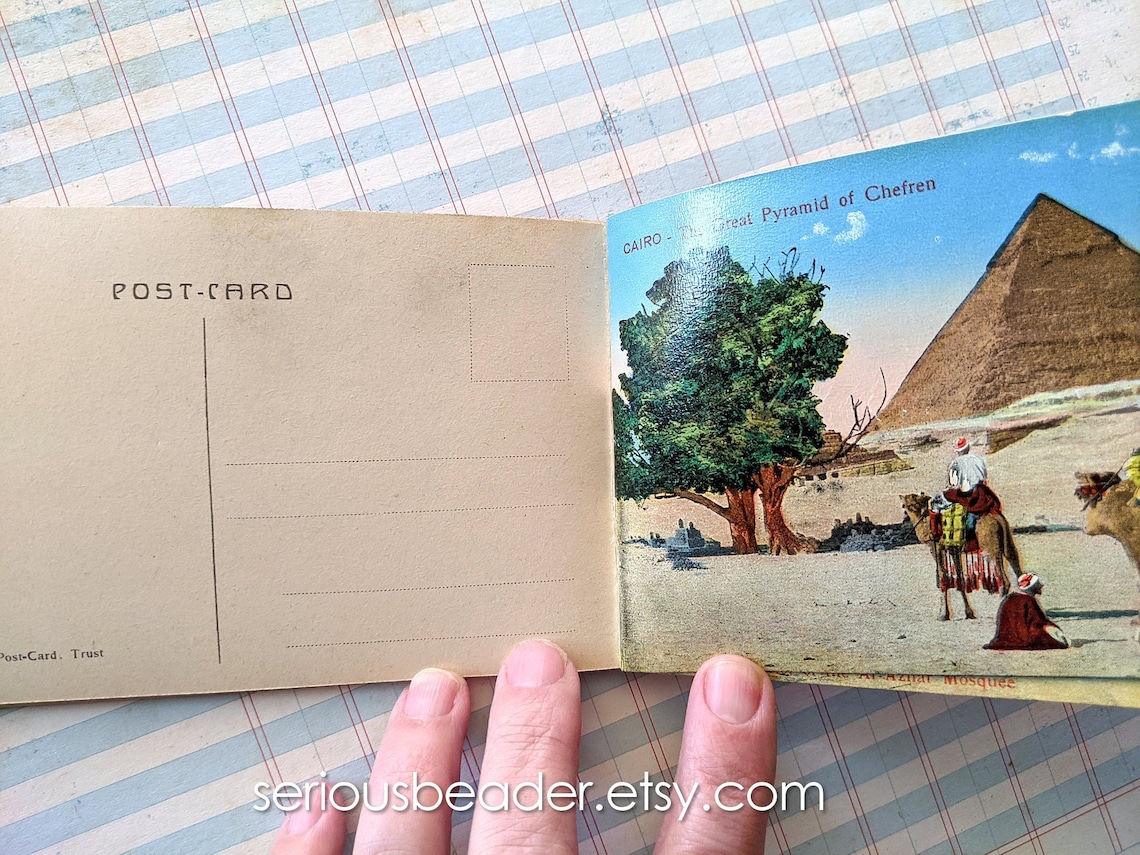 Antique Book of 12 Postcards Cairo Egypt in COLOR Cairo Etsy
