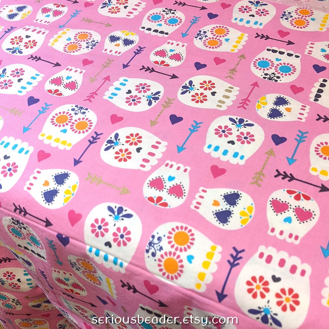 PINK SUGAR SKULLS Cotton Fabric From Timeless Treasures: 34" X 46" - Etsy