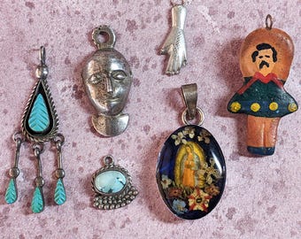 1 Vintage Charm Pendant -- Mexico & Southwest Theme (you choose)