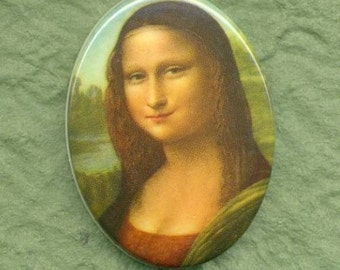 Vintage MONA LISA Cabochon 30mm x 40mm Oval