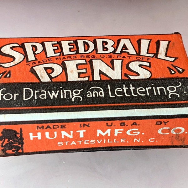 Vintage Speedball Pen Nibs, B-1, Box of 12, NEW CONDITION